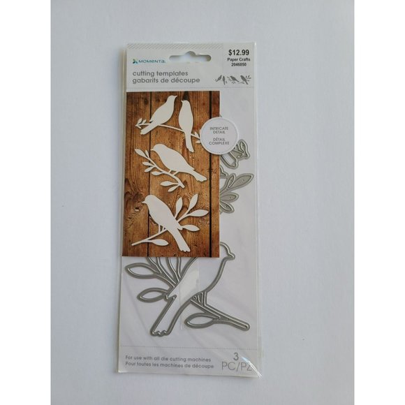 Momenta Universal Metal Dies Bird & Branch Cutting Templates 3 Dies - Picture 2 of 3